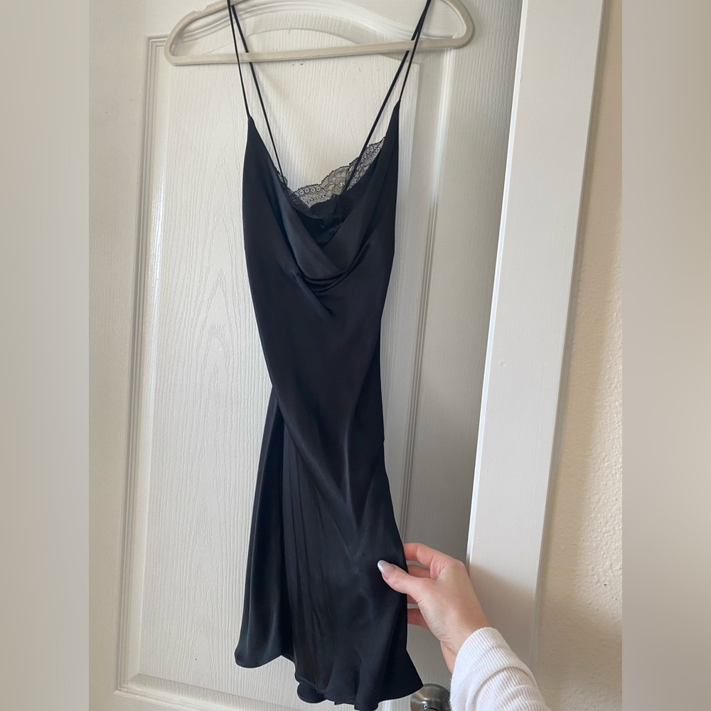 zara satin mini dress